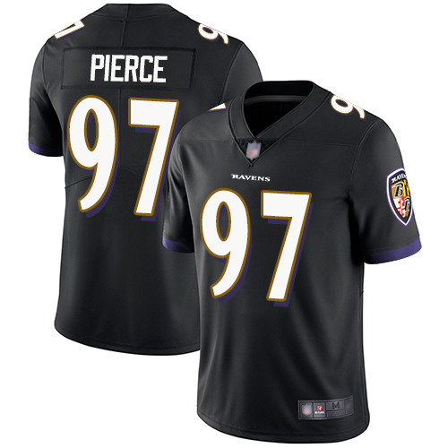 Baltimore Ravens Limited Black Men Michael Pierce Alternate Jersey NFL Football #97 Vapor Untouchable->nfl t-shirts->Sports Accessory